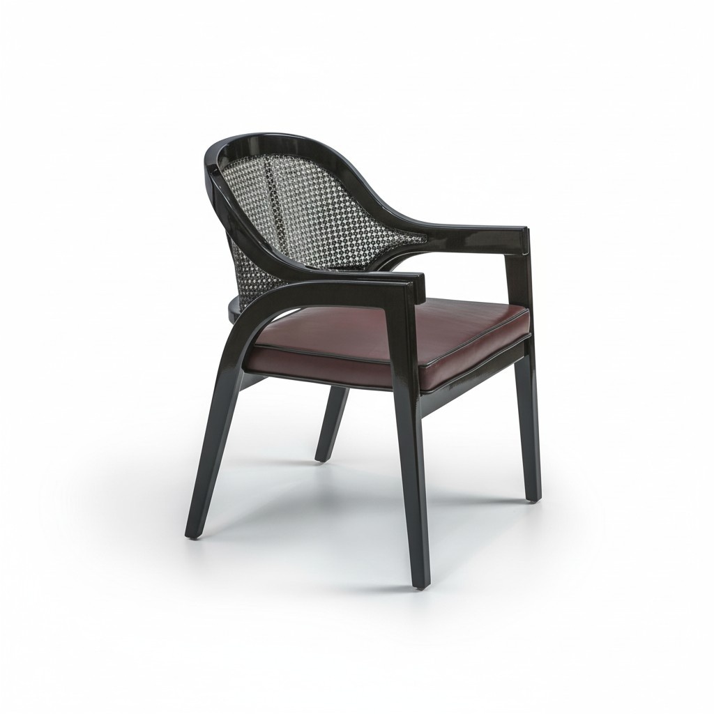 Schwarz Holzstuhl Design Esszimmer Armlehnstuhl Neu Einrichtung Stuhl