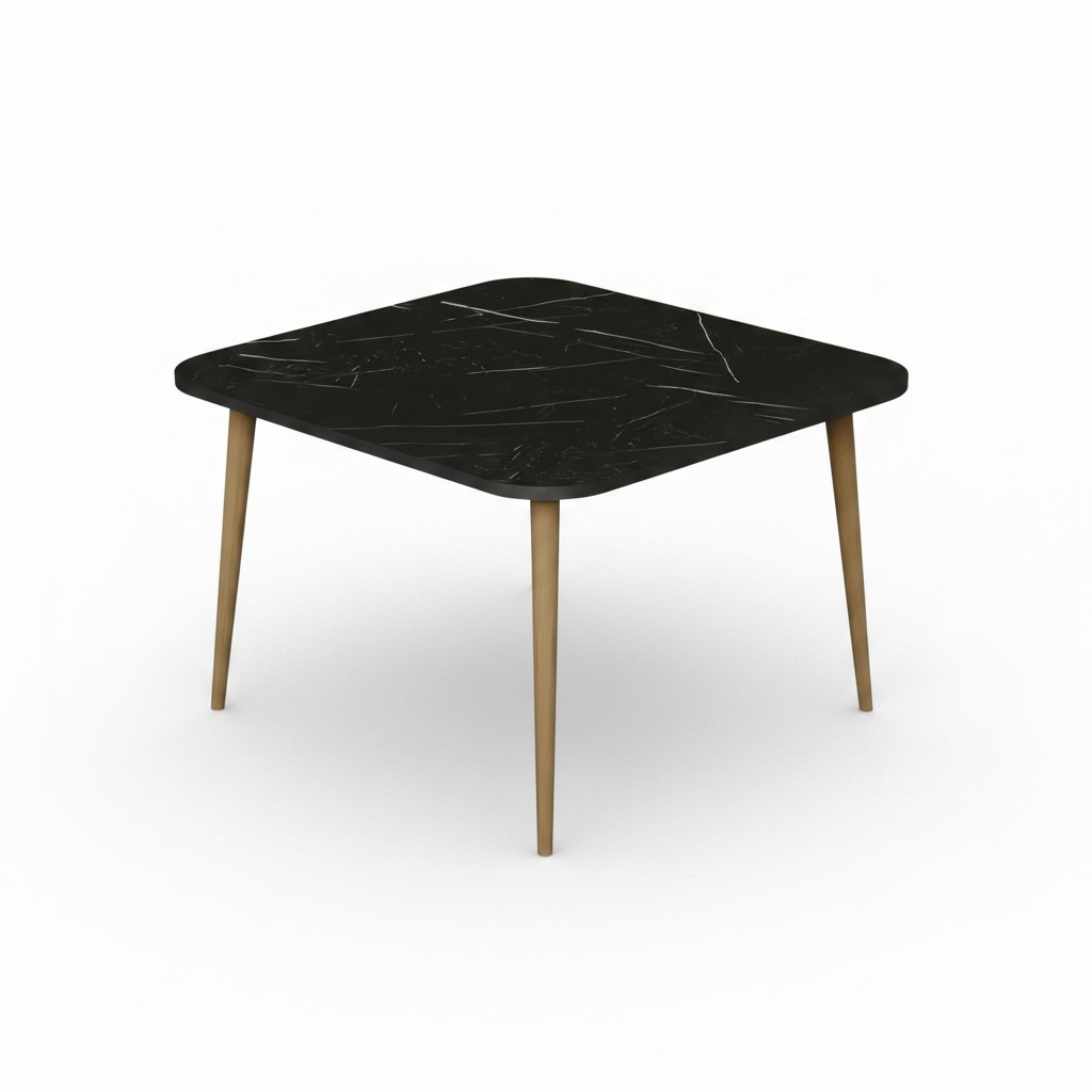 Schwarzer Holztisch modern elegant für Wohnzimmer