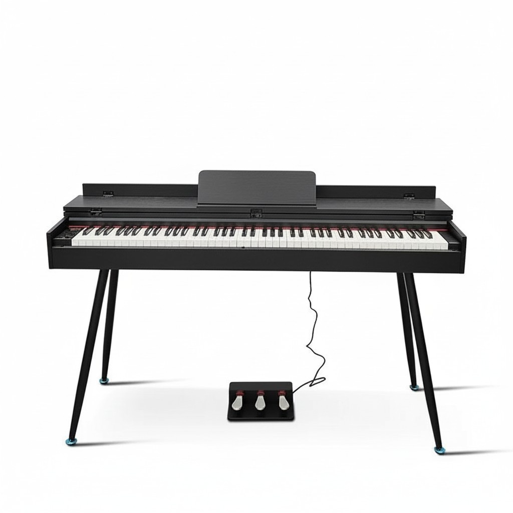 Schwarzes Piano Digitalpiano Stage Klavier Hochglanz Heimklavier