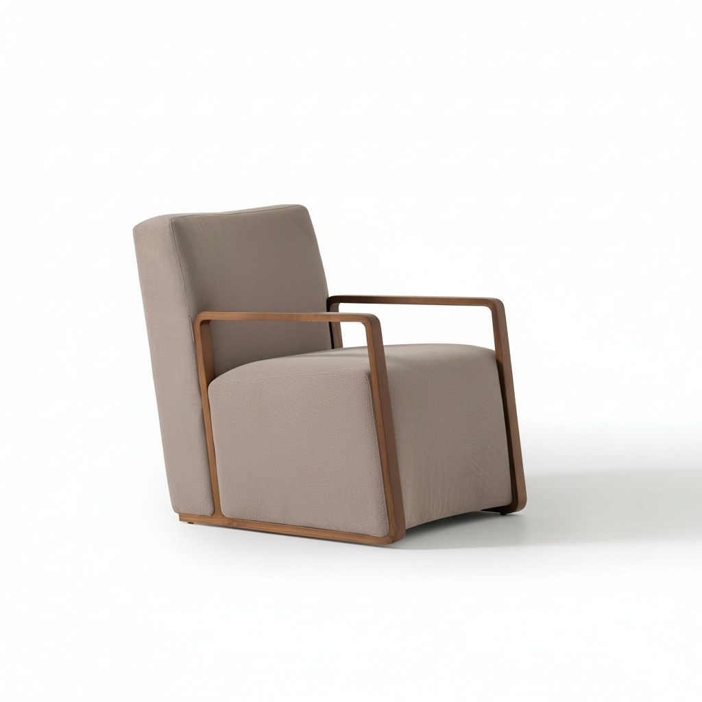 Sessel 1 Sitzer Sofa Textil Stoff Couchen Polster Design Möbel Grau