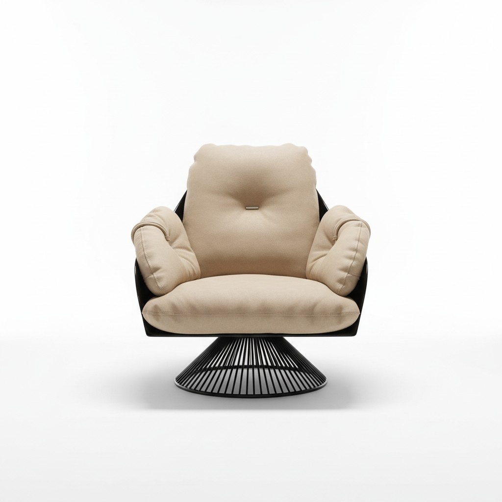 Sessel Club Lounge Design Lehn Stuhl Polster Sofa 1 Sitzer Fernseh Leder Drehbar