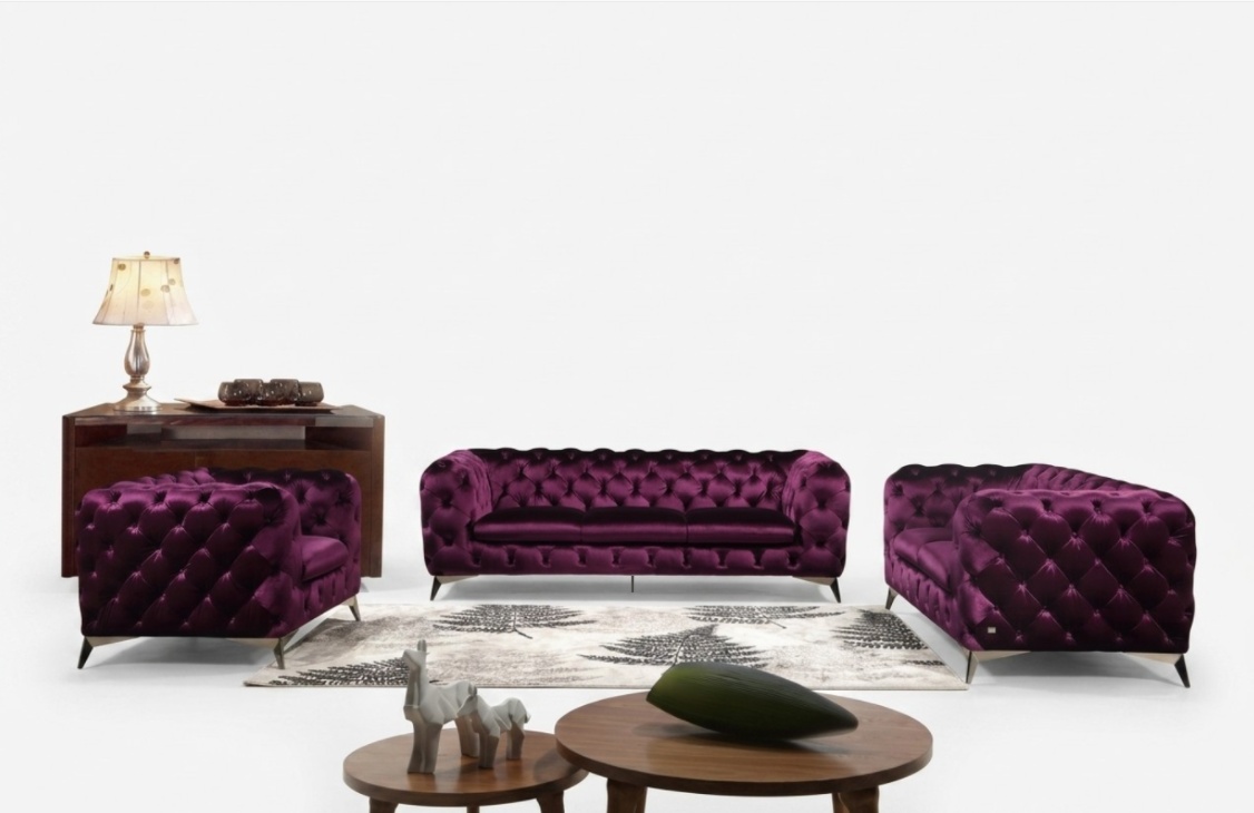 Sessel Couch Polster Designer Textil 1 Sitzer Couchen Polster Chesterfield