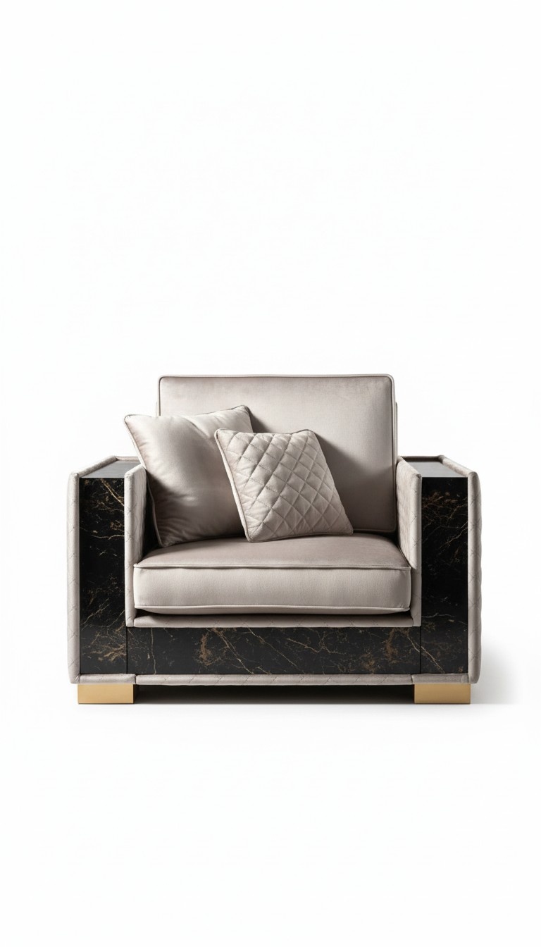 Sessel Couch Polster Sitz Designer Textil 1 Sitzer Couchen Polster Modern Design