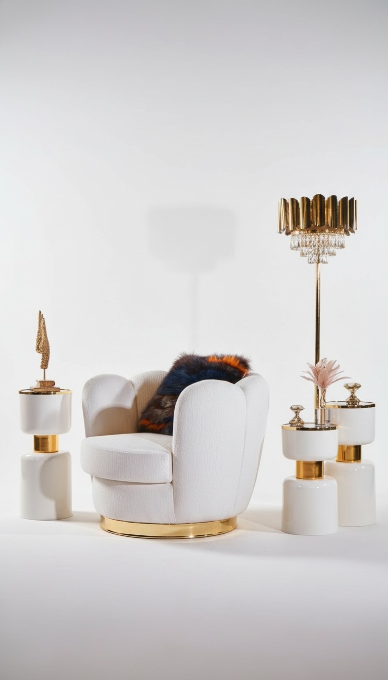 Sessel Design Wohnzimmer Polster Holz Textil Polster Moderne Luxus