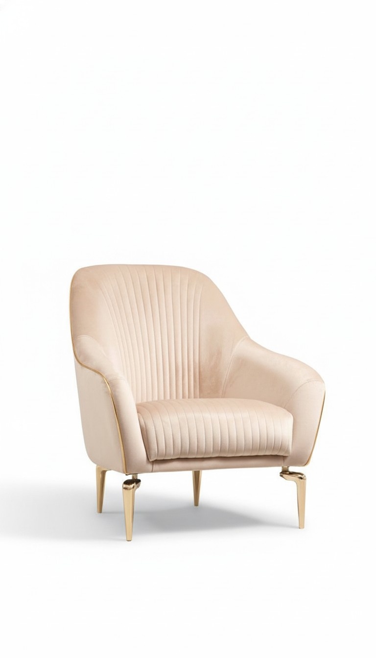 Sessel Einsitzer Luxus 1 Sitzer Polster Sitz Designer Textil Sitz Stoff Modern