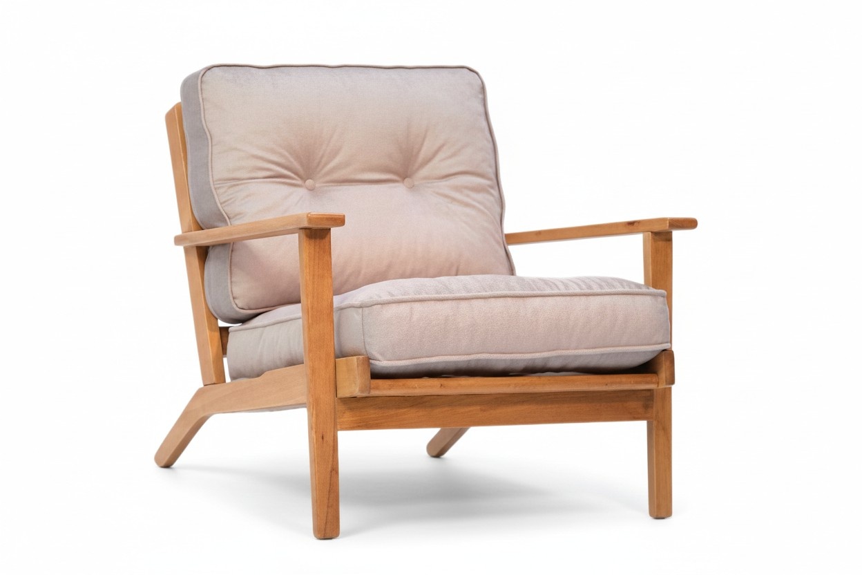 Sessel Holzsessel Stuhl Polsterstuhl Sitzsessel Esszimmerstuhl Mit Kissen