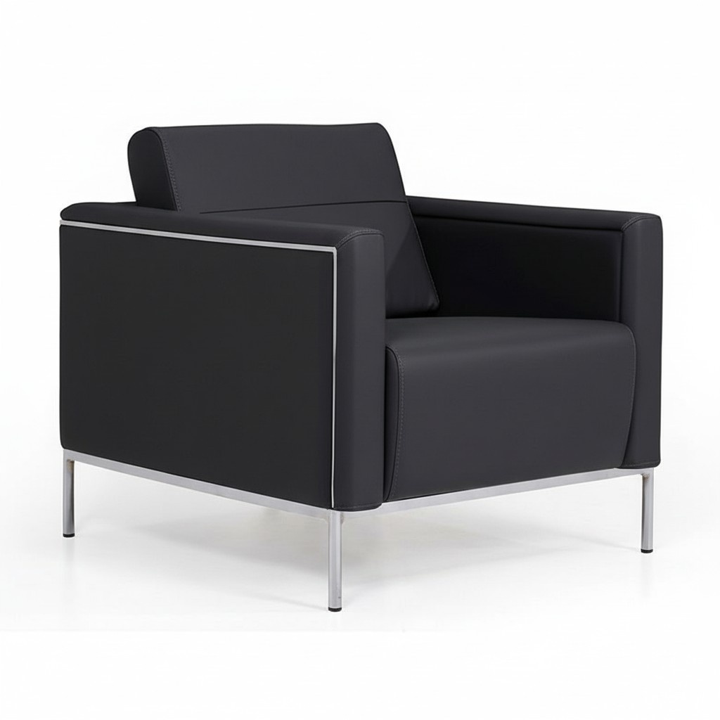 Sessel Leder Sessel 1-Sitzer Büromöbel Designer Stuhl Büro Polster Sofa
