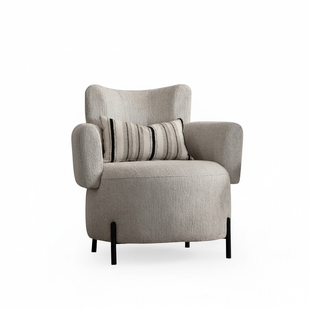 Sessel Luxus Couch Neu Polster Design Wohnzimmer Modern Holz Textil Neu