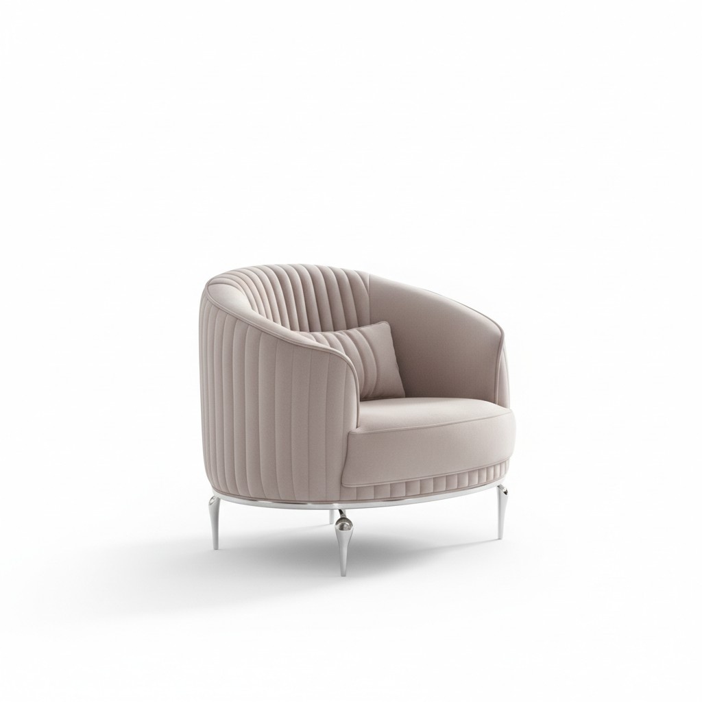 Sessel Luxus Einsitzer Couch Textil Sofa Polster Möbel Couchen Samt