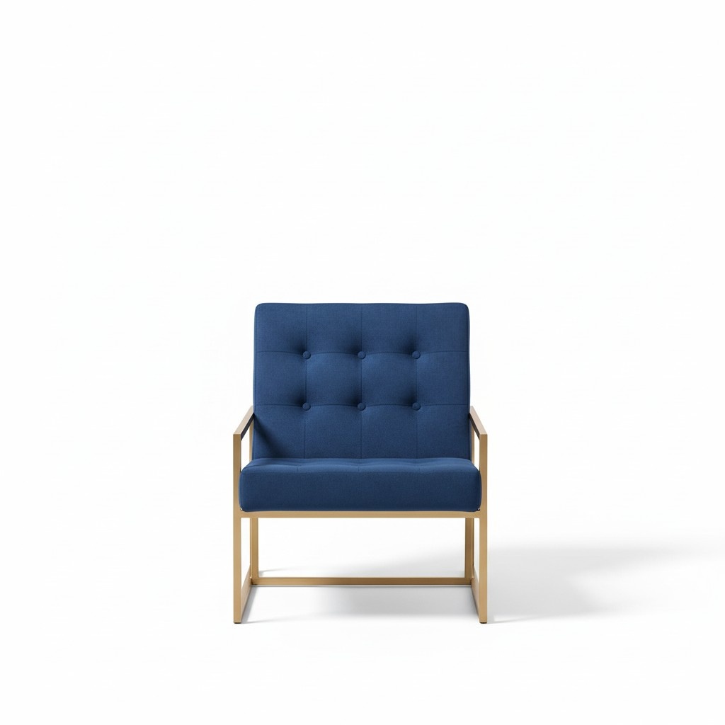 Sessel Metall Design Polster Lounge Club Stuhl Sitz Relax Luxus Zimmer