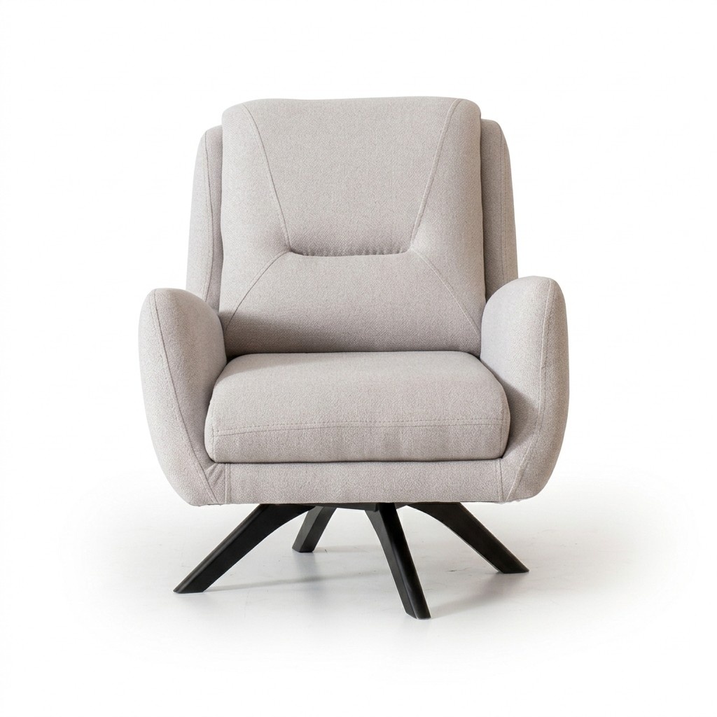 Sessel Modern Weiße Wohnzimmer Sitzmöbel Textil Luxus Design Möbel Lounge Club