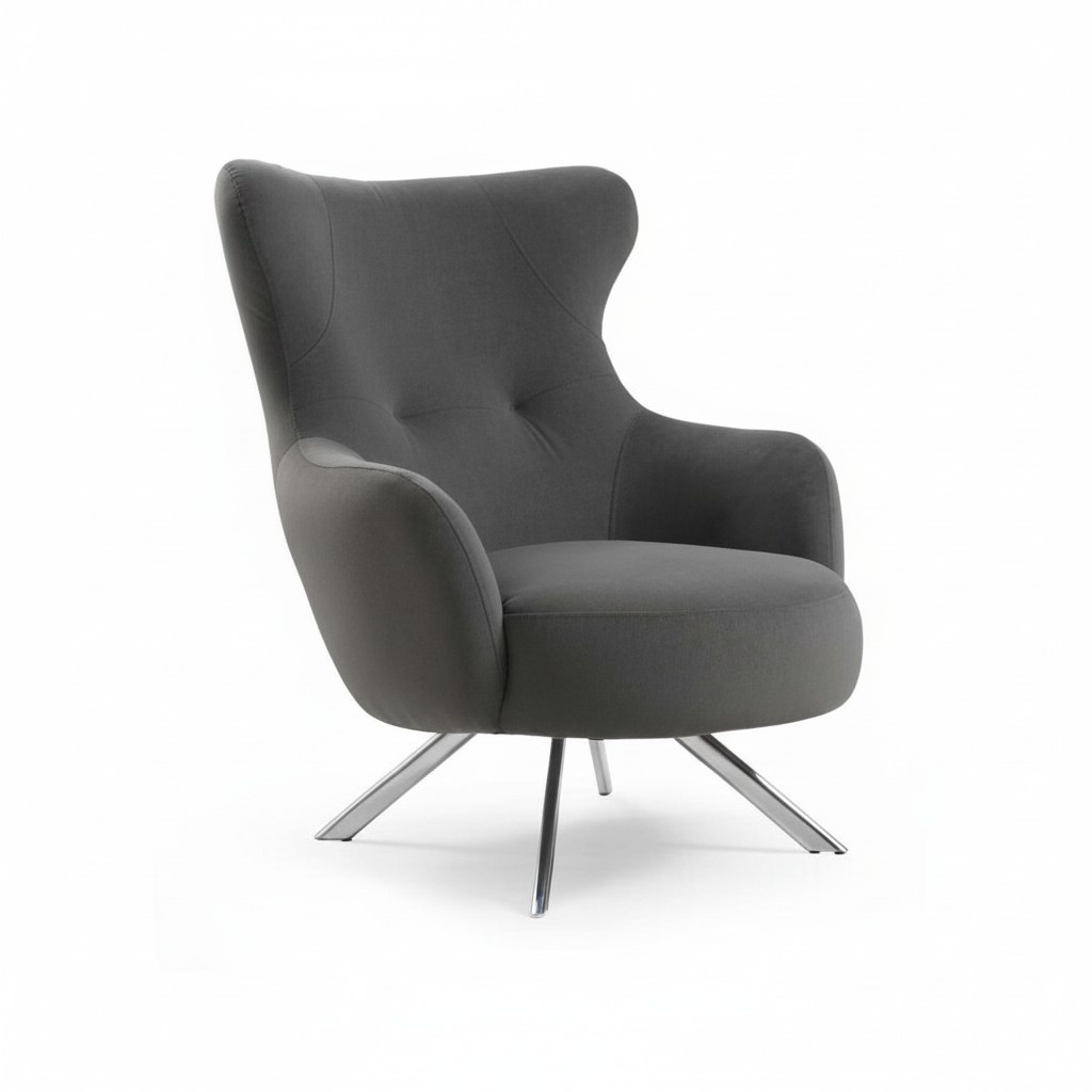 Sessel Ohrensessel Luxus 1 Sitzer Einsitzer Polster Sitz Designer Stoff Modern