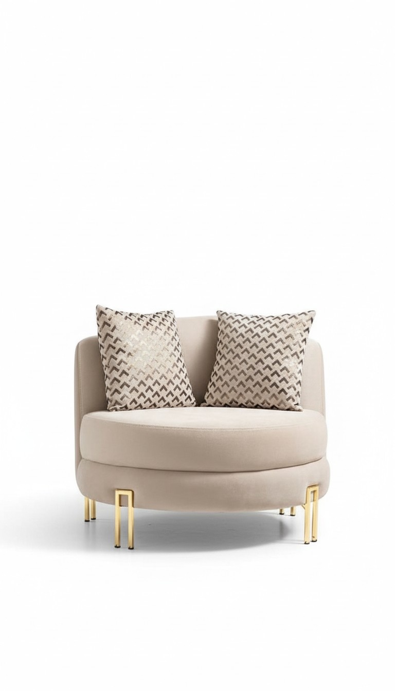 Sessel Polster Sitzer Design Couch Sessel Relax Stoff Lounge Luxus Wohnzimmer