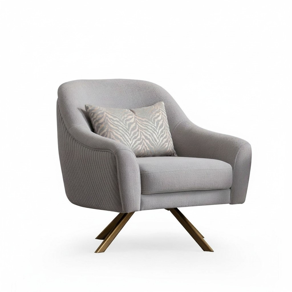 Sessel Sitz Modern Design Lehnsessel Holz 1-Sitzer Modern Polster