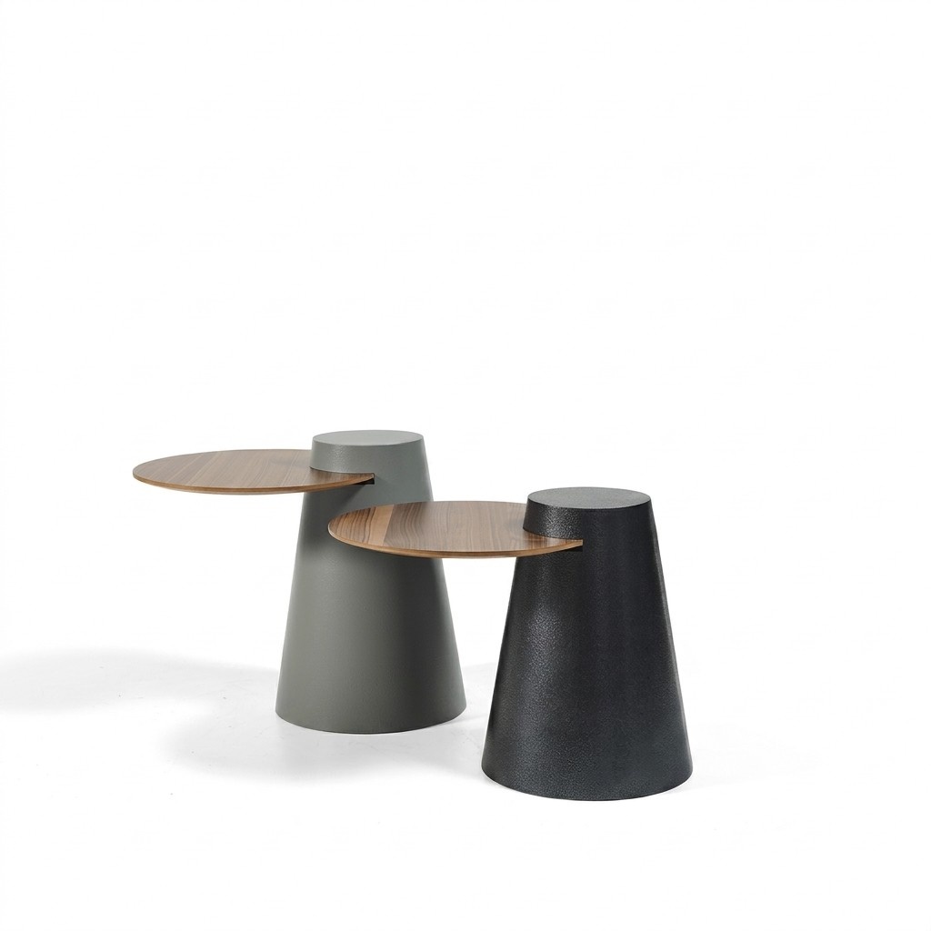 Set 2x Couchtische Kaffeetische Beistelltische Designer Runde Glastische