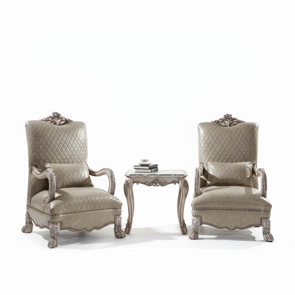 Set 2x Sessel Beistelltisch Wohnzimmer Tisch Sofa Couchtisch Beistell 3tlg Neu
