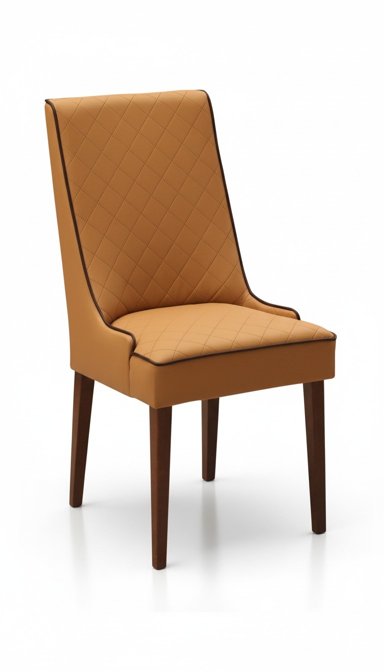 Set 8x Designer Stuhl Leder Lehnstuhl Polster Stühle Gastro Esszimmer Holz