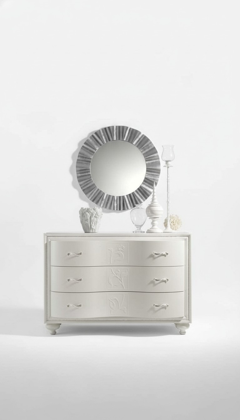 Set Kommode Spiegel Luxus Konsole Kommoden Schlafzimmer Hocker Komplett Holz