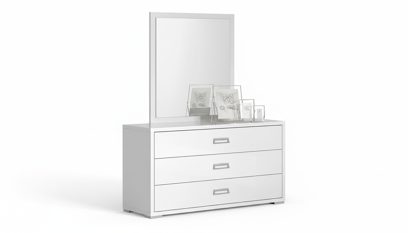 Set Kommode Spiegel Weiß Holz Kommoden Kommodenschrank Design Modern Gruppe Neu