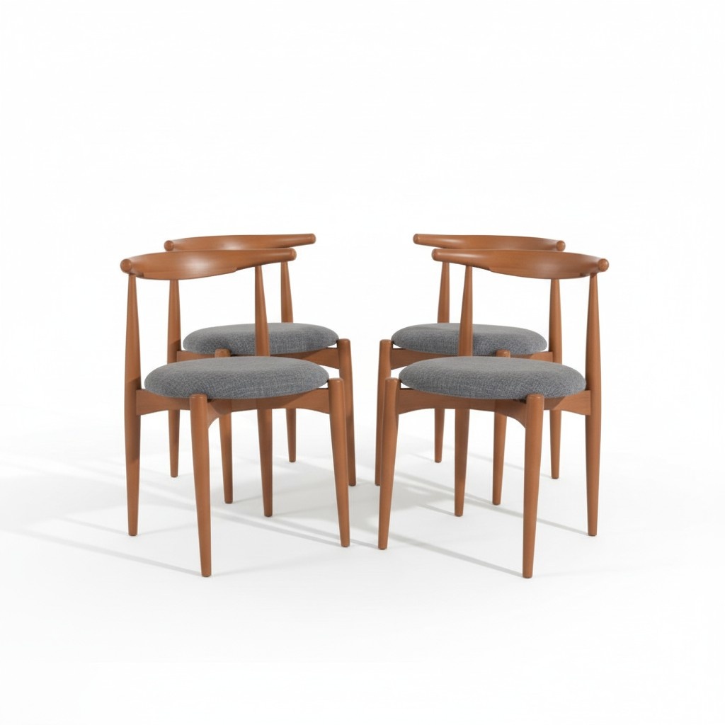 Set Küchenstühle Esszimmerstühle Holzstühle Set 4tlg Stühle Braun