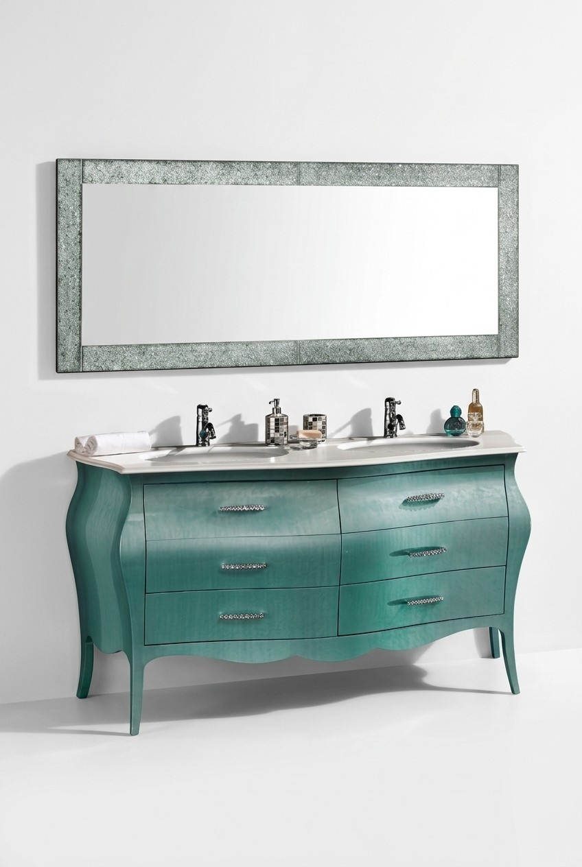 Set Unterspülschrank Spiegel Design Luxus Tisch Spiegel Shrank Möbel Neu