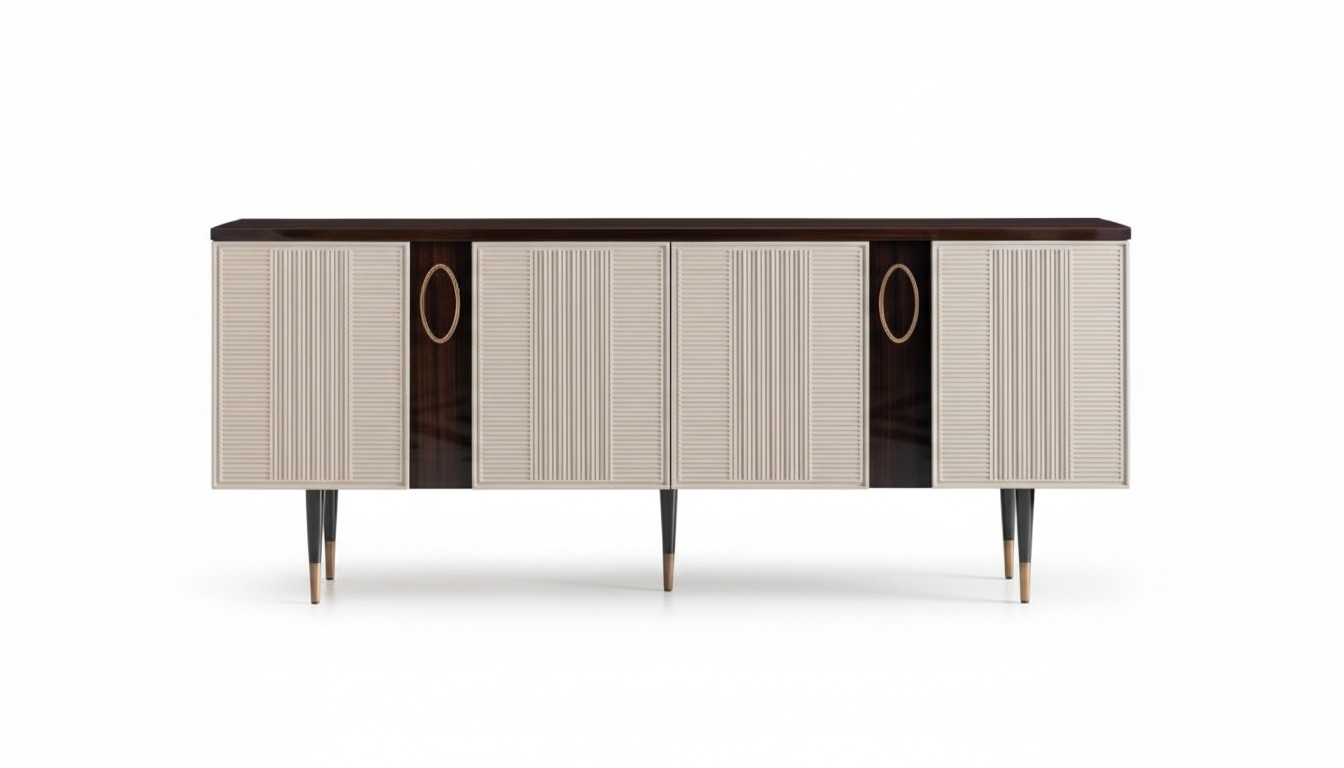 Sideboard Anrichte Kommode Holz Schrank Weiß Design Esszimmer Möbel