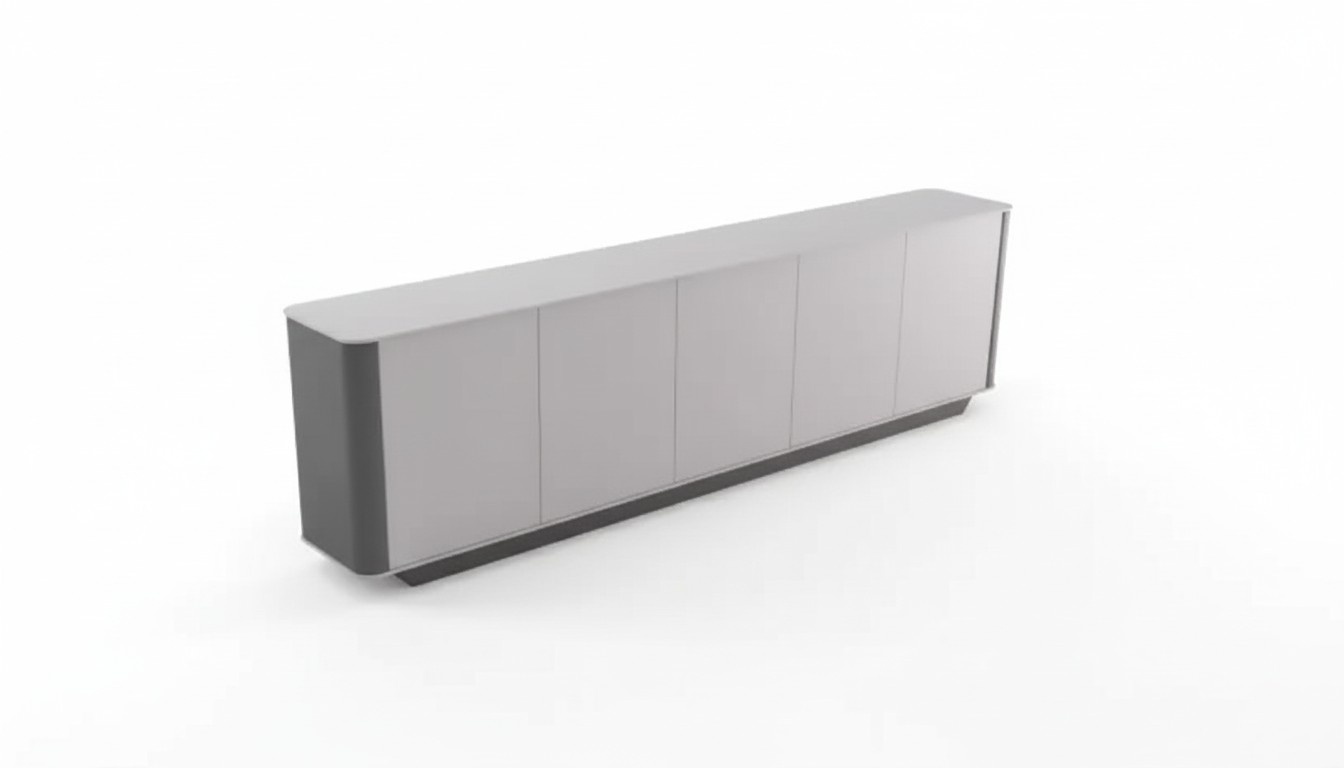 Sideboard Dokumenten Modern Kommode Schrank Holz Büroschrank Grau JV Möbel