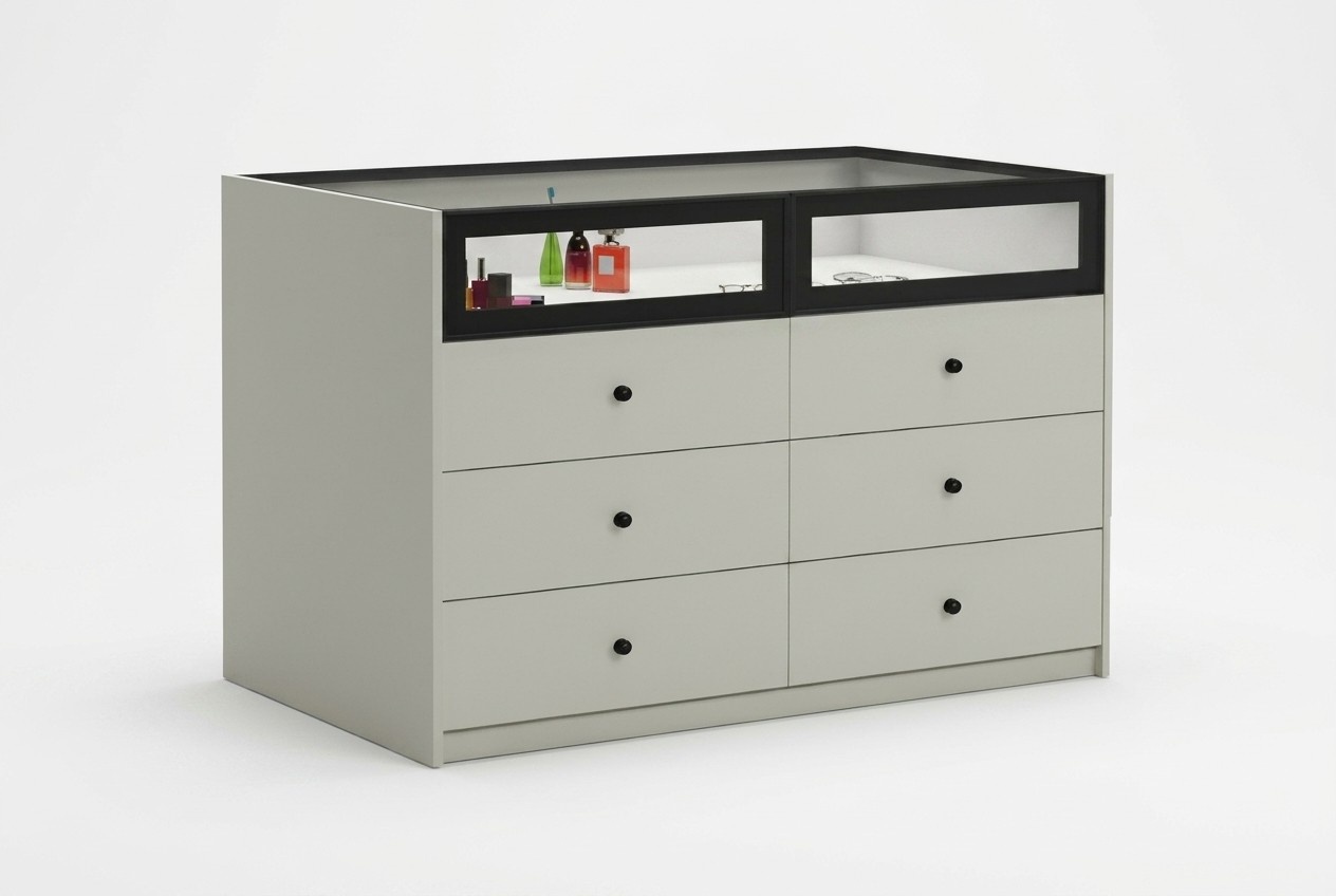 Sideboard Kommode Anrichte Schubladenkommode Vitrine Uhren Schmuck Insel