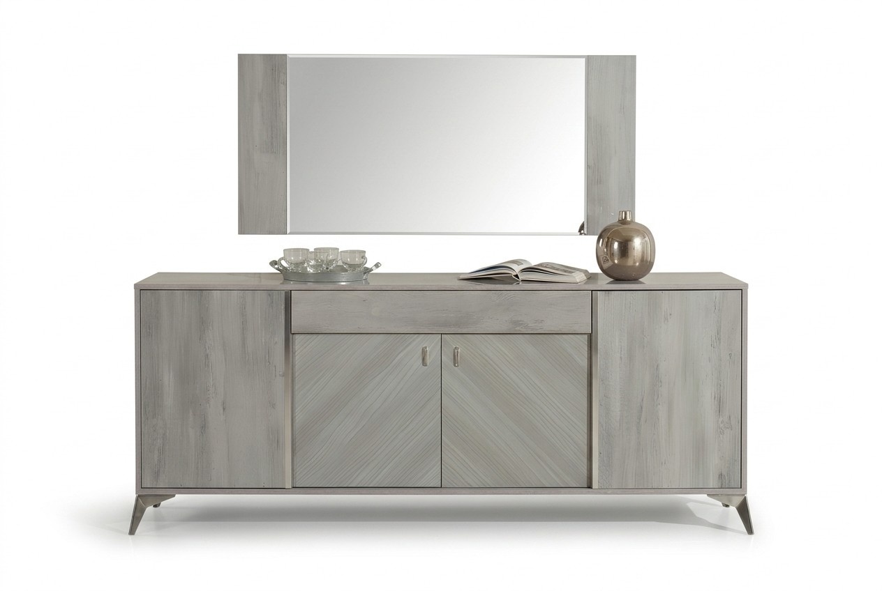 Sideboard Kommode Holz Modern Kommoden Design Schrank Grau Schlafzimmer Möbel