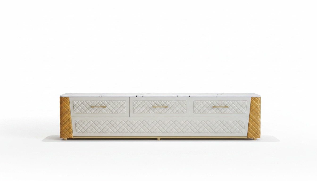 Sideboard TV Lowboard RTV XXL Schrank Tisch Wohnzimmer Holz Marmor Imitation Neu