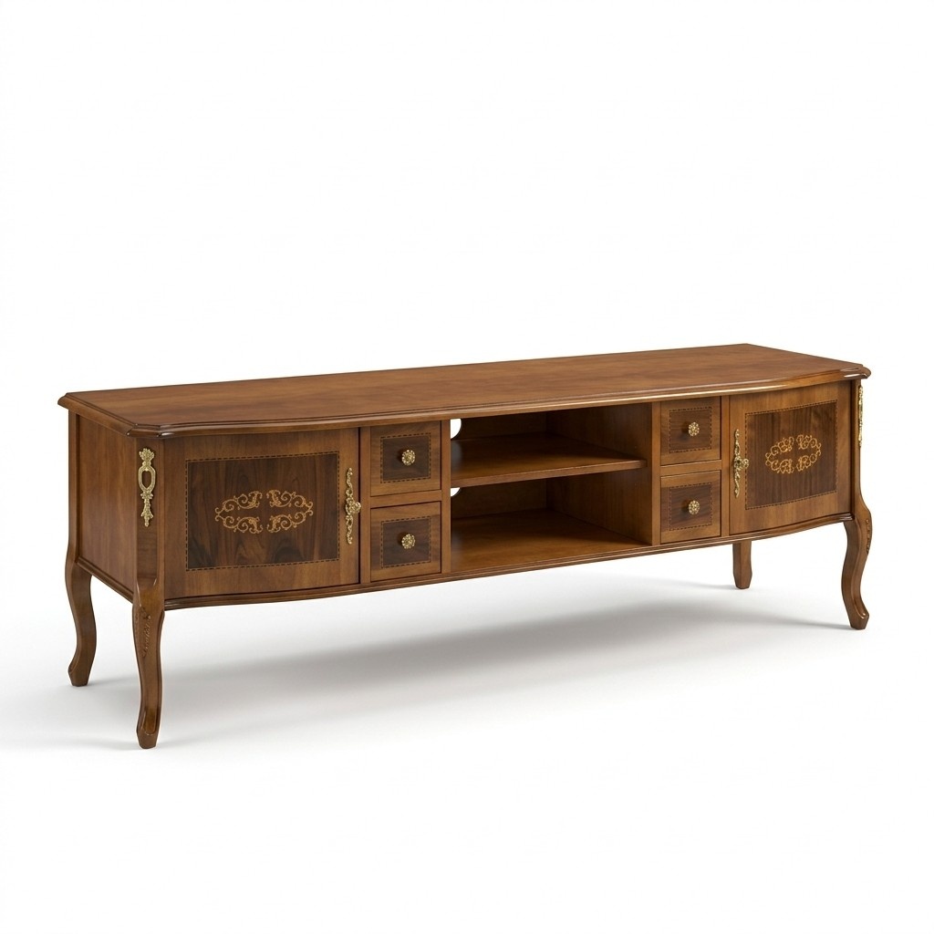 Design Sideboard tv Lowboard rtv Schrank Tisch Wohnzimmer Holz Möbel Barock Stil Neu
