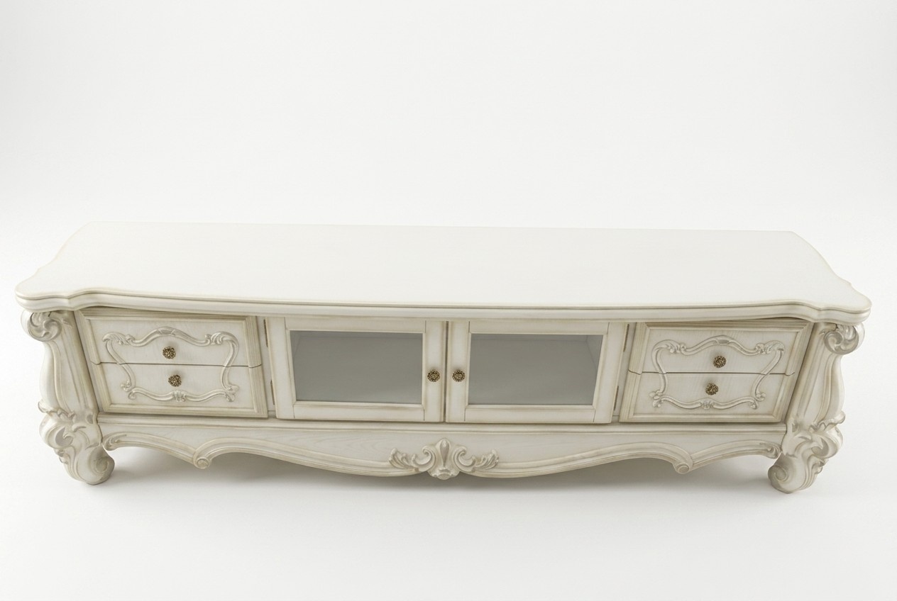 Sideboard TV Lowboard RTV Schrank Tisch Wohnzimmer Holz Klassisch Barock Glas
