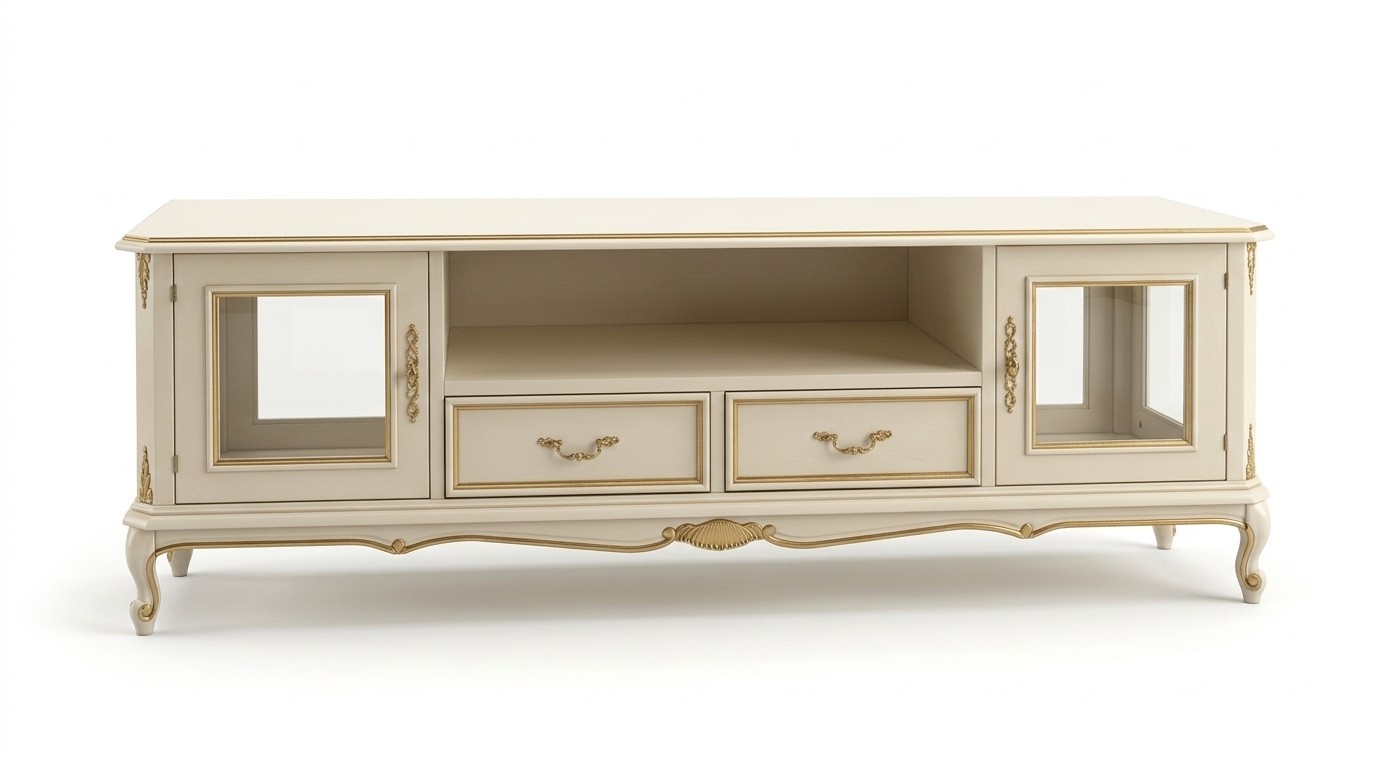 Sideboard tv Luxus Lowboard rtv Schrank Tisch Wohnzimmer Holz Möbel Barock Stil Neu