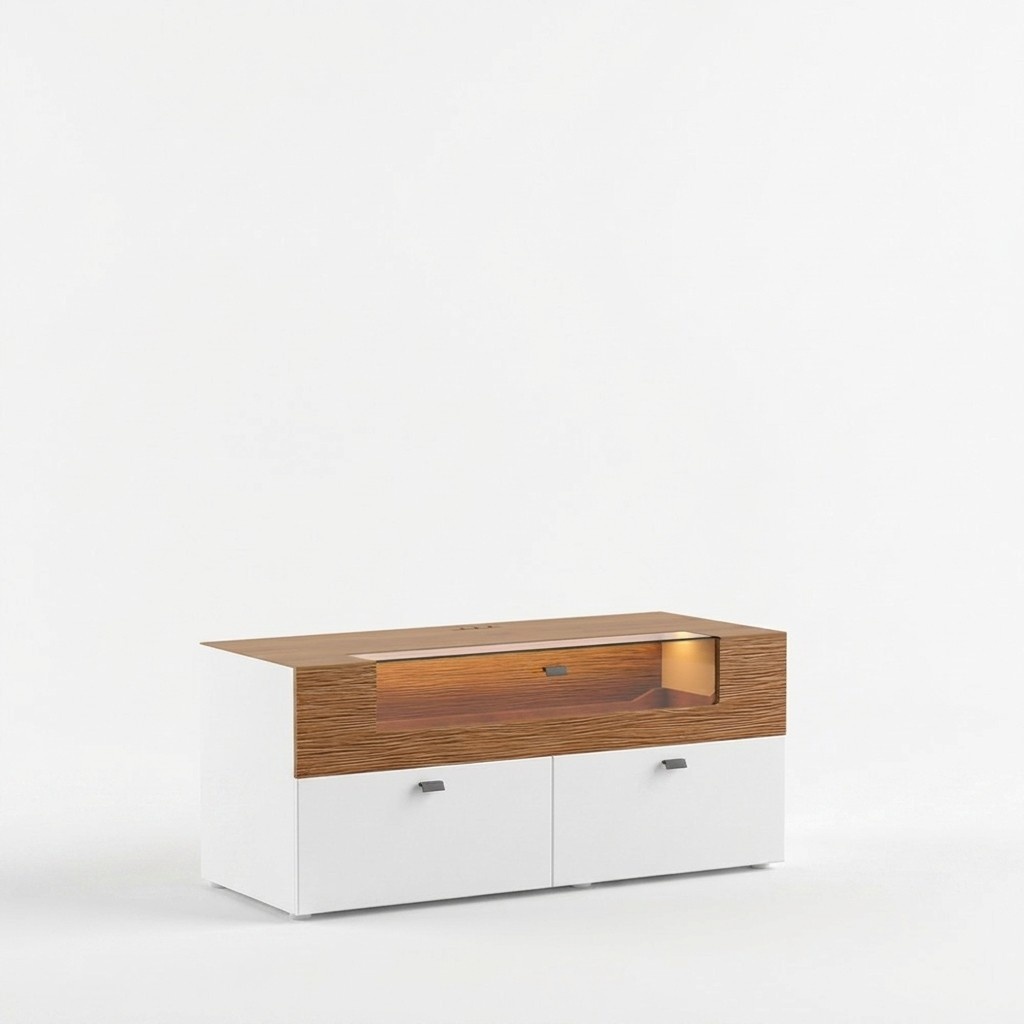 Sideboard TV Lowboard RTV xxl Schrank Tisch Moderner Wohnzimmer Holz 125x55cm