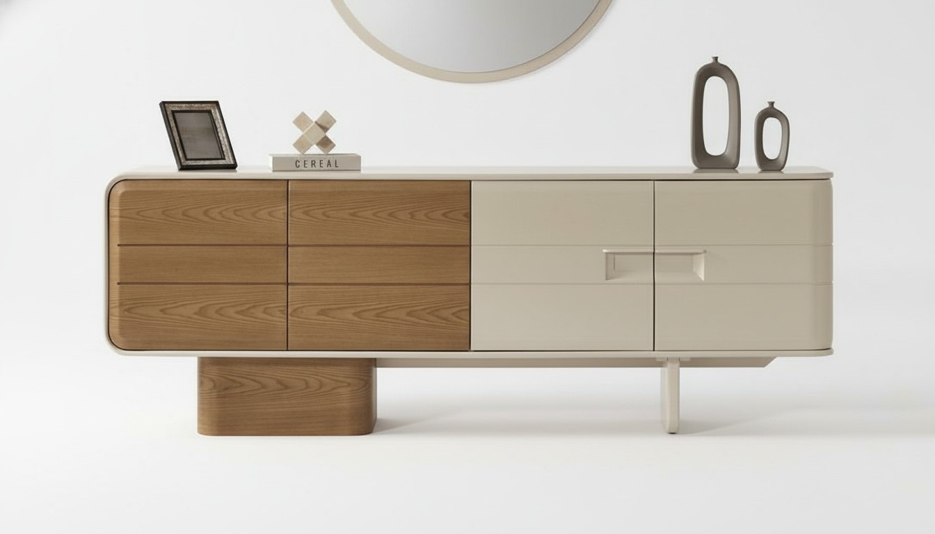 Sideboard Weißer Moderne Design Luxus Holzmöbel Kommode Einrichtung