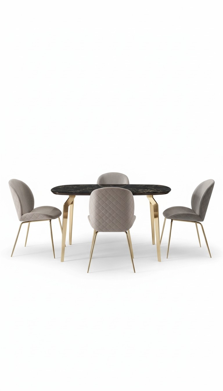 Sitz Stuhl Esszimmerstuhl Stühle 1 Sitzer Sessel Luxus Möbel Design Lehn Stoff