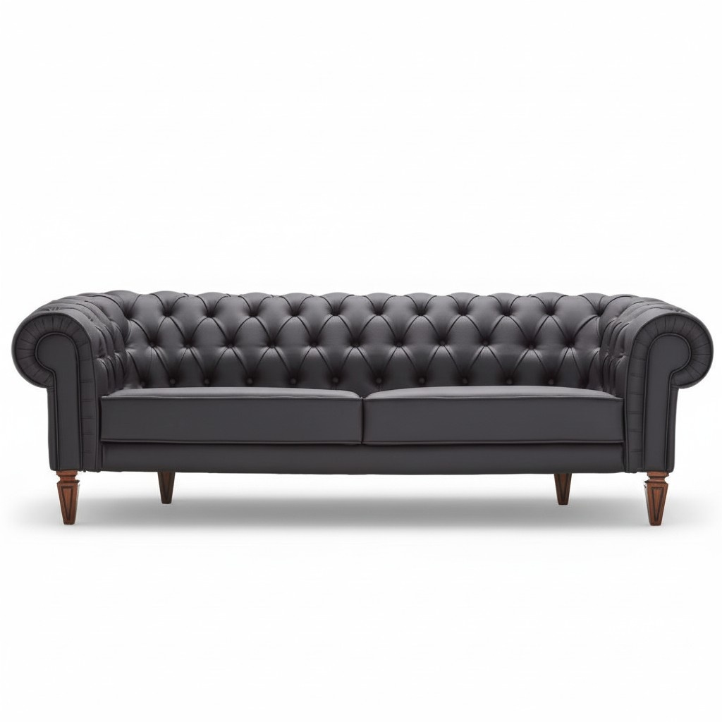 Sofa 2 Sitzer Chesterfield Leder Sofa Polster Sofas Design Luxus Couch Sofas