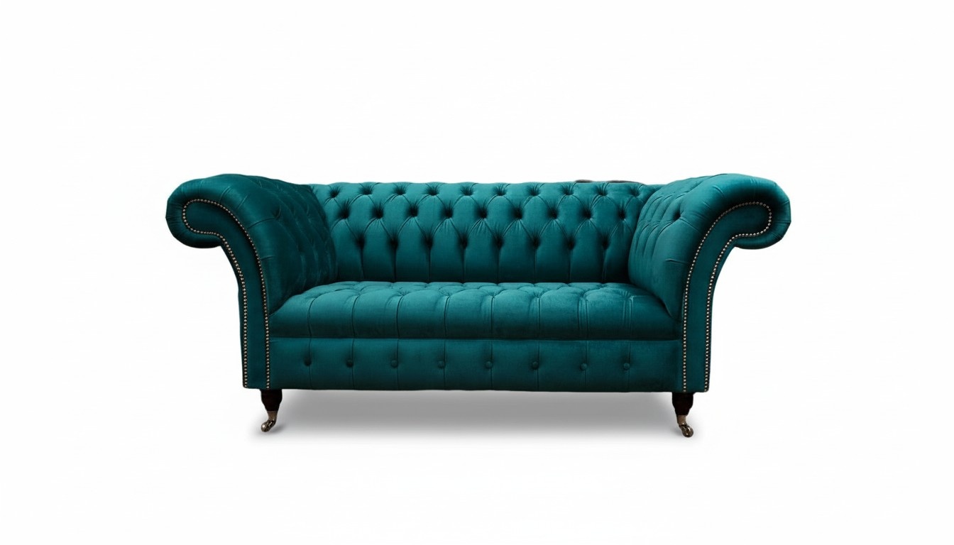Sofa 2 Sitzer Design Sofas Polster Couchen Textil Chesterfield Sitz