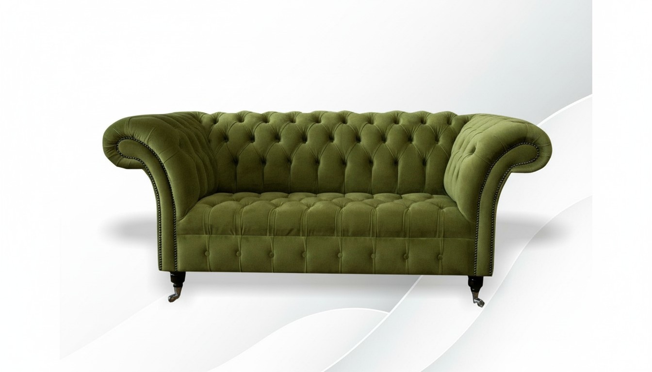Sofa 2 Sitzer Design Sofas Polster Couchen Stoff Relax Moderne Chesterfield Neu
