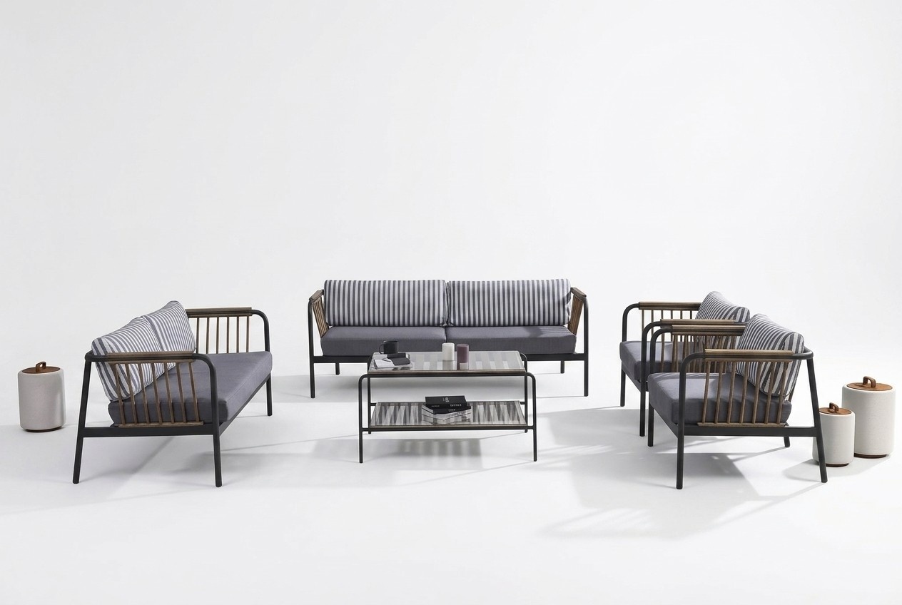 Sofa 3 2 Sitzer Luxus Dreisitzer Sessel Design Möbel Set 5 tlg. Grau Neu