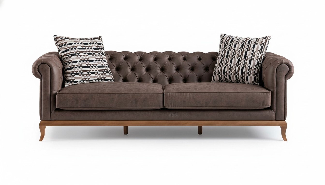 Sofa 3 Sitzer 3er Couch Loungesofa Polstersofa Kunstleder Chesterfield