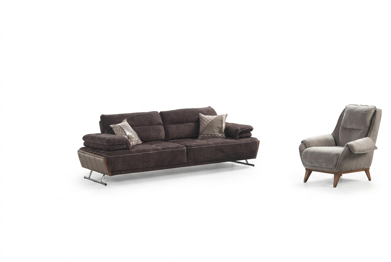 Sofa 3-Sitzer Couch Lounge-Garnitur Komplettsofa Relaxgarnitur Wohnzimmer 2tlg