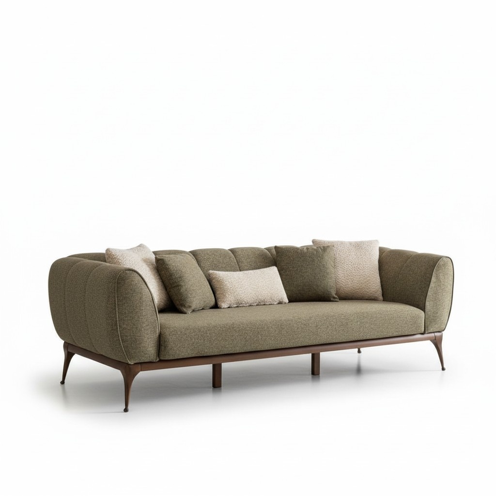 Sofa 3 Sitzer Couchtisch Polstersofa 3er Couch Dreisitzer Tisch Grün