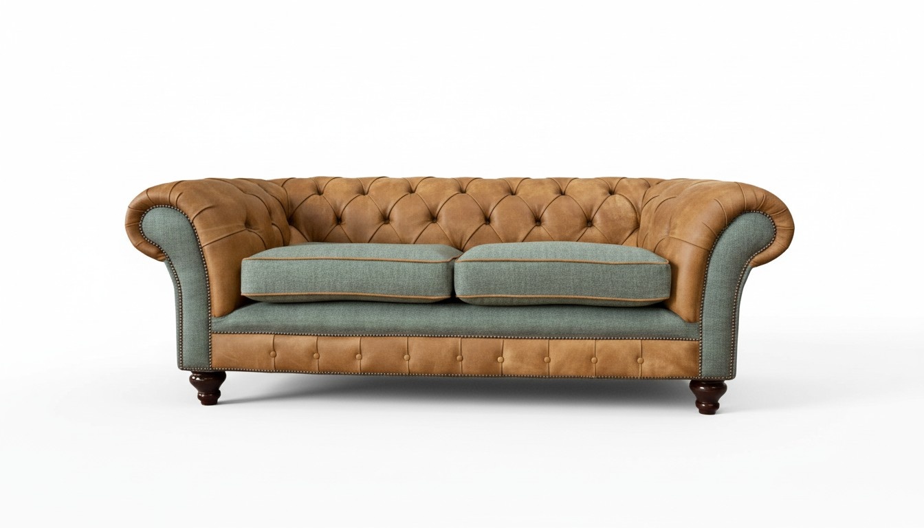 Sofa 3 Sitzer Design Polster Couchen Leder Relax Chesterfield Dreisitzer