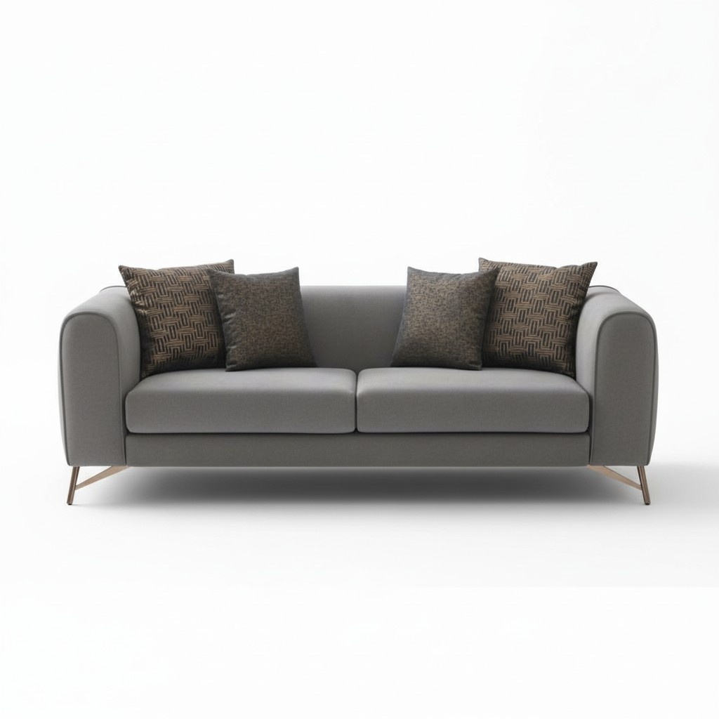 Sofa 3 Sitzer Dreisitzer 3er Couch Designersofa Polstersofa Edelstahl