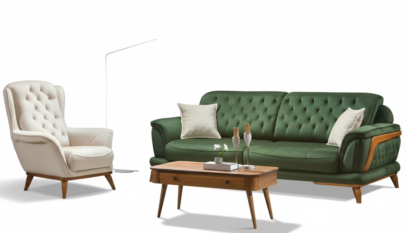 Sofa 3 Sitzer Klassisches Polster Sofas Dreisitzer Textil Wohnzimmer