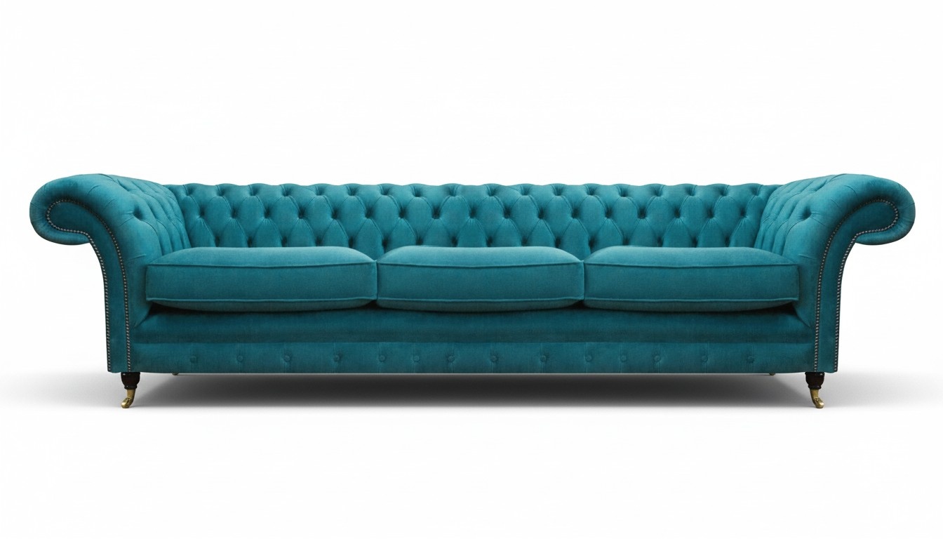 Sofa 3 Sitzer LuxuriöseModern Design Blau Dreisitzer Couch Polstermöbel