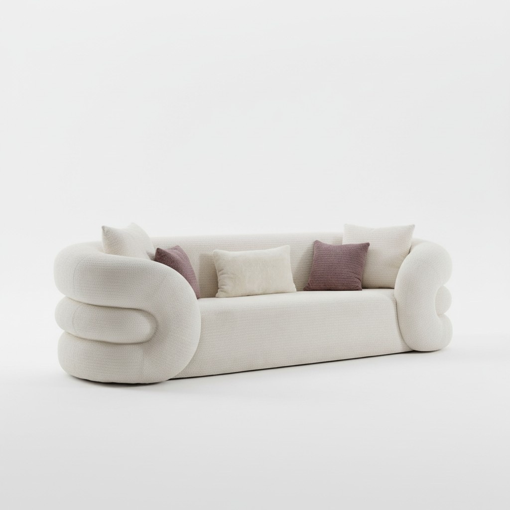 Sofa 3 Sitzer Wohnlandschaft Sofas Couch Polster Garnitur Stoff Leder Modern