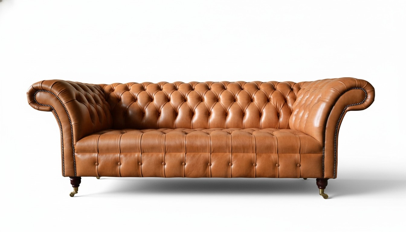 Sofa 4 Sitzer Sitz Modern Chesterfield Sofas Couchen Polster Braun Neu