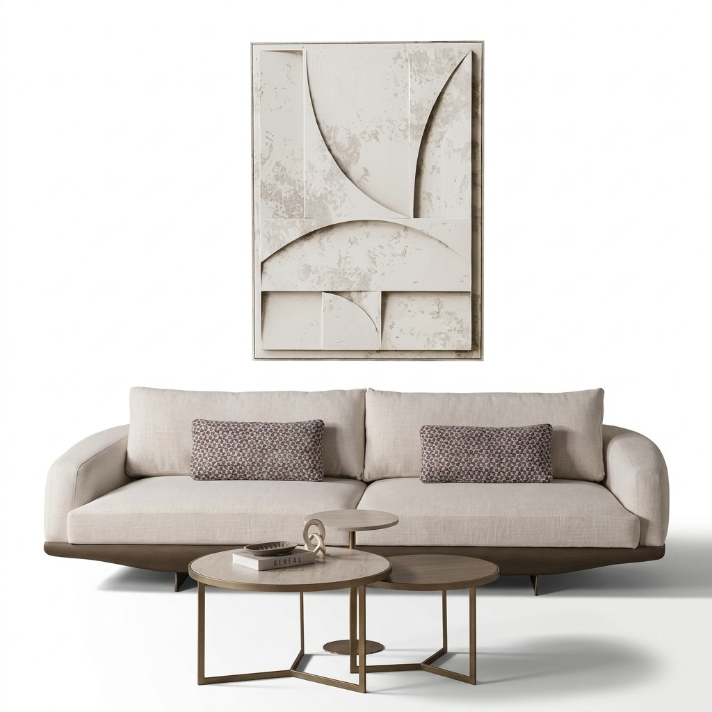 Sofa Beige Luxus 3 Sitzer Couch Polster Textil Couchgarnitur Dreisitzer Couchen